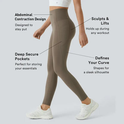 🌍Alisanda®  High Waisted Waist Shaping Pocket Shaping Training Leggings