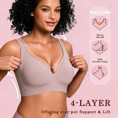 ❤️Women’s Wireless Deep V Push-Up Bralette — Ultra-Comfortable T-Shirt Bra