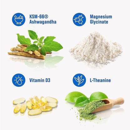 Nello Supercalm – Calming Drink Mix with KSM-66 Ashwagandha, Vitamin D3, Magnesium & L-Theanine – Supports Cortisol Balance, Mood & Sleep, Helps Manage Occasional Stress (20 Serving)!