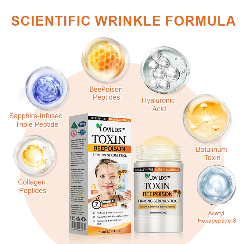 🐝Made and Shipped from US✨LOVILDS™ Botulinum Toxin Bee Poison Firming Serum Stick🔥LAST DAY 70% OFF