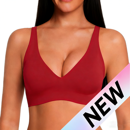 Last 3 days 70% OFF 💖NESLEMY Wireless Womens Comfortable Wireless Bras Push Up Bralettes Seamless Tshirts Bras Deep V Everyday Bras