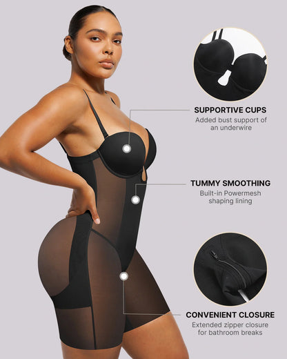 MeshSmootieh™ Deep Plunge Bodysuit