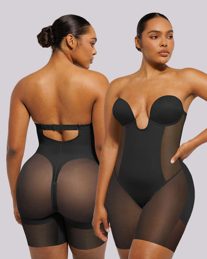 MeshSmootieh™ Deep Plunge Bodysuit