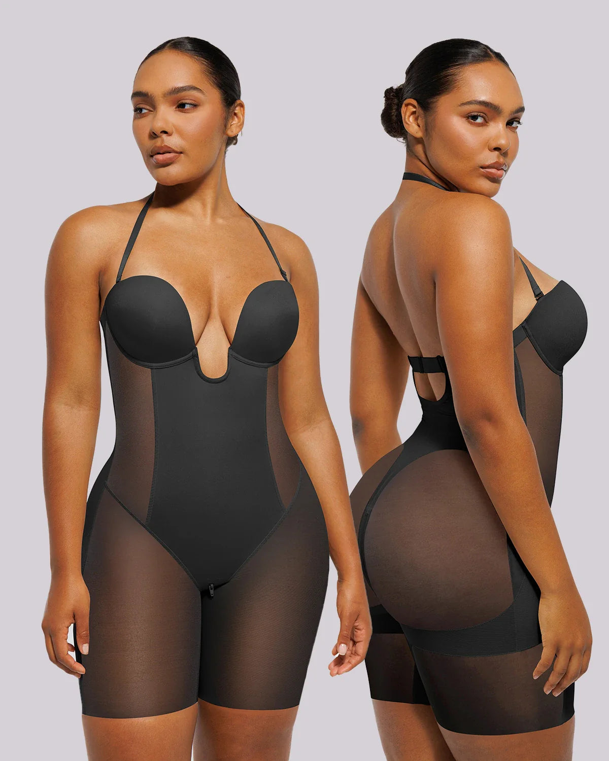 MeshSmootieh™ Deep Plunge Bodysuit