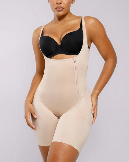 BOOT-YEAH™ SilkSculpt Open Bust Full Bodysuit