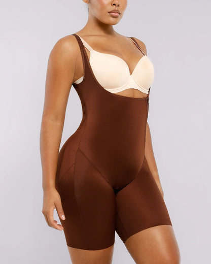 BOOT-YEAH™ SilkSculpt Open Bust Full Bodysuit
