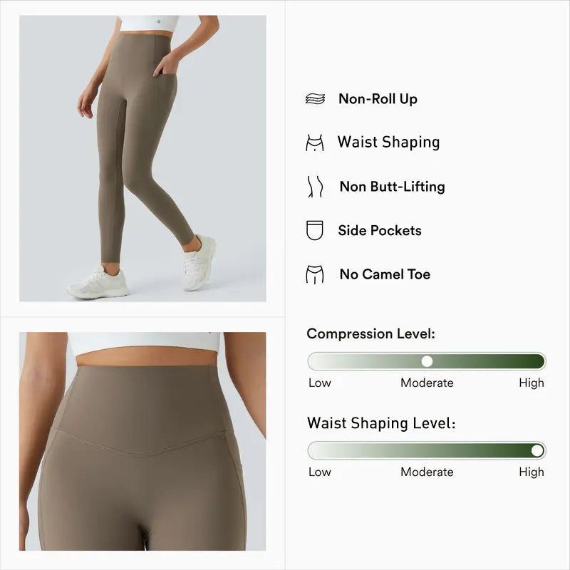 🔥Alisanda®  High Waisted Waist Shaping Pocket Shaping Training Leggings