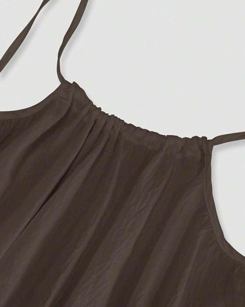 ☀️Women's Solid Color Backless Cami Dress